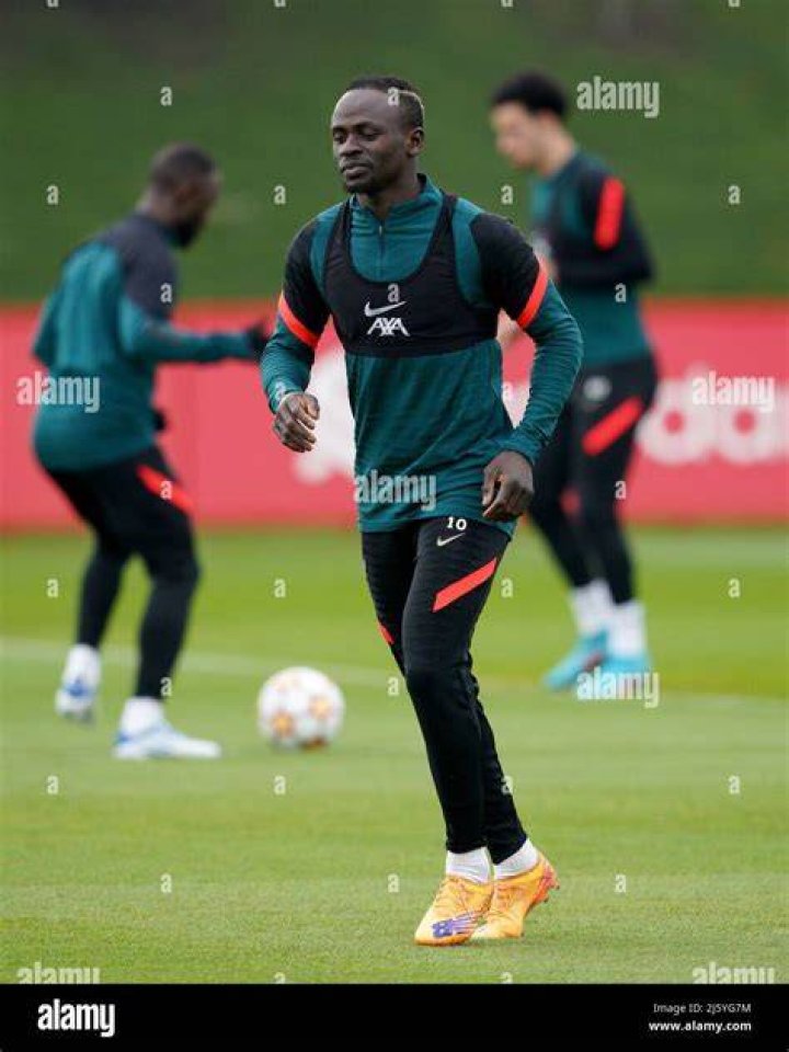 Sadio Mane at Training with FC Bayern Munich